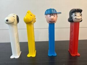 PEZ Peanuts Snoopy Woodstock Charlie Brown Lucy 4.9 Dispenser Lot of 4